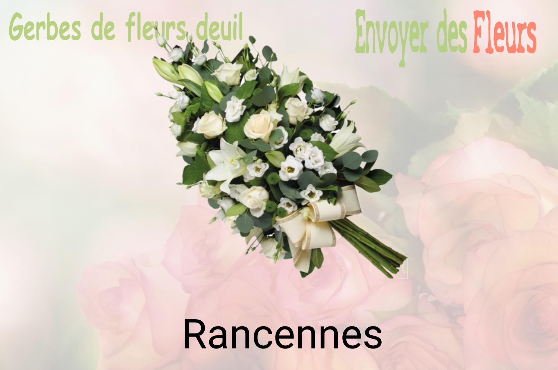 Gerbe de fleurs de deuil livrée à Rancennes